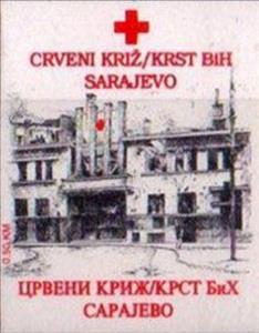 Stamp, Red Cross Week 2000, Bosnia and Herzegovina,  , Buildings, Red Cross and Red Crescent, Ruins