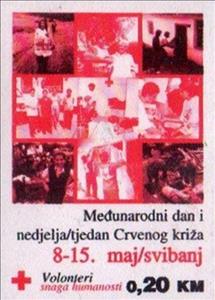 Stamp, Red Cross Week 2001, Bosnia and Herzegovina,  , Hospitals, People, Red Cross and Red Crescent