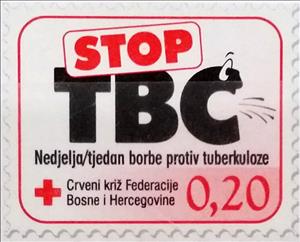Stamp, Tuberculosis Control Week 2001, Bosnia and Herzegovina,  , Red Cross and Red Crescent, Tuberculosis / TBC