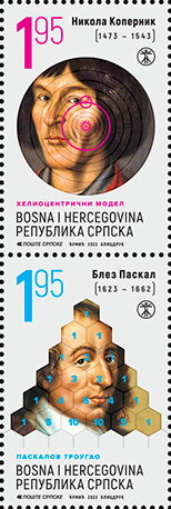Se-tenant, Famous Scientists, Bosnia and Herzegovina, Serbian Admin,  , Astronomers, Mathematicians