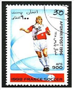 Stamp, 1998 France soccer, Afghanistan,  , Football (Soccer)
