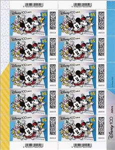 Full Pane, Disney Cartoons, Centenary, Germany, Federal Republic,  , Cartoons, Comics, Disney
