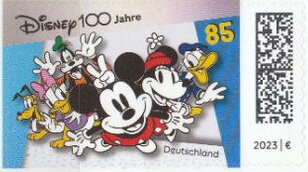 Stamp, Disney Cartoons, Centenary, Germany, Federal Republic,  , Cartoons, Comics, Disney