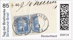 Stamp, Stamp Day 2023 : Stralsund Bisect Letter, Germany, Federal Republic,  , Stamp Day, Stamps