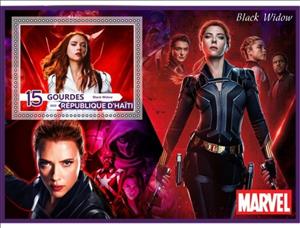 Souvenir Sheet, Animation, Cartoons Marvel, Haiti,  