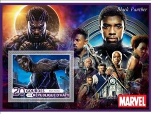 Souvenir Sheet, Animation, Cartoons Marvel, Haiti,  