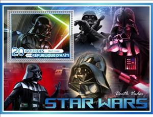Souvenir Sheet, Animation, Cartoons Star Wars, Haiti,  