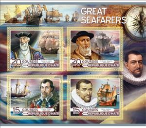 Mini Sheet, Great People Great seafarers, Haiti,  
