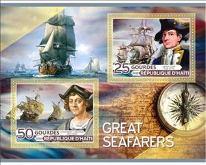 Mini Sheet, Great People Great seafarers, Haiti,  