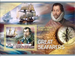Souvenir Sheet, Great People Great seafarers, Haiti,  