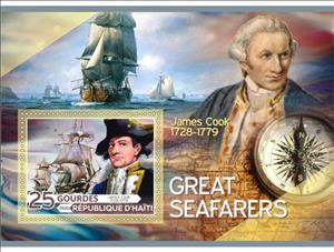 Souvenir Sheet, Great People Great seafarers, Haiti,  