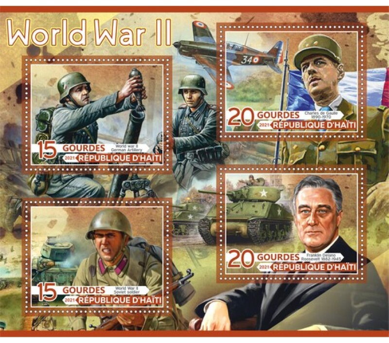 World War II Churchill, Stalin, Roosevelt, Charlesde Gaulle