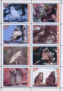 Mini Sheet, Owls, India, Nagaland,  , Animals (Fauna), Birds, Owls