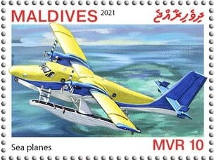 Stamp, Sea Planes, Maldives,  , Aircraft, Tourism