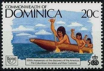 Stamp, Columbus explorations, Dominica,  