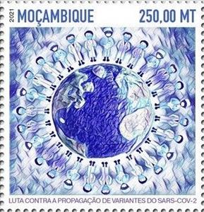 Stamp, Struggle Against SARS-CoV-2 Variants Propagation, Mozambique,  , Diseases, Healthcare