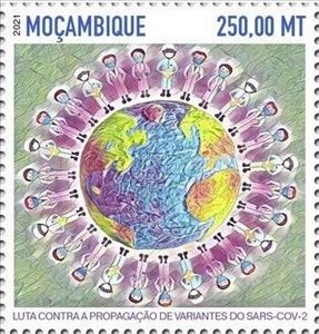 Stamp, Struggle Against SARS-CoV-2 Variants Propagation, Mozambique,  , Diseases, Healthcare