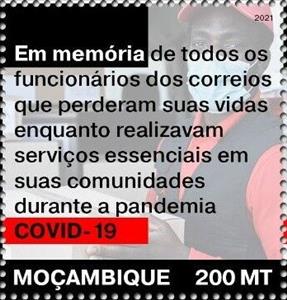 Stamp, Tribute to all Postal Workers, Mozambique,  , Diseases, Healthcare