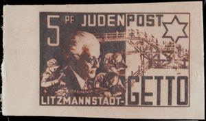 Stamp, Jews local post in Lodz Ghetto - 2nd Edition, Poland, German Occupation In WWII,  , Famous People, Men