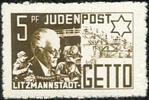 Stamp, Jews local post in Lodz Ghetto - 2nd Edition, Poland, German Occupation In WWII,  , Famous People, Men