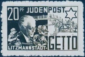 Stamp, Jews local post in Lodz Ghetto - 2nd Edition, Poland, German Occupation In WWII,  , Famous People, Men
