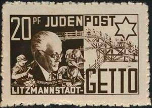Stamp, Jews local post in Lodz Ghetto - 2nd Edition, Poland, German Occupation In WWII,  , Famous People, Men