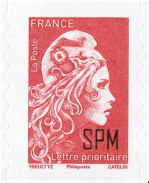 Marianne L'Engagée (Imprint Philaposte) overprinted SPM