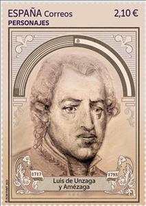 Stamp, Luis de Unzaga y Amézaga, Governor of Cuba, Spain,  , Famous People, Politicians