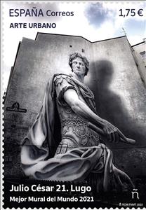 Stamp, Street Art - Juliis Caesar by Diego Anido, Spain,  , Art