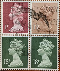Booklet Pane, Queen Elizabeth II Machin pane, United Kingdom of Great Britain & Northern Ireland,  , Crowns and Coronets, Famous People, Heads of State, Queens, Royalty, Women