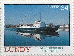 Stamp, MS Oldenburg On River Torridge, Devon, United Kingdom- Private Mail Stamps,  , Ships