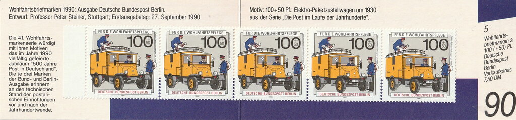 Booklet, Booklet-Electric parcels van, 1930, Berlin,  , Cars, Postal Services, Postal Unions, Trucks, Uniforms, Vehicles