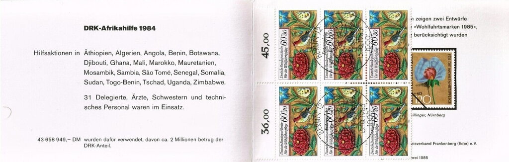 Booklet-Flowers, bird and butterfly