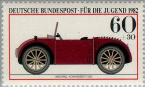 Stamp, Hanomag Komissbrot 1925, Germany, Federal Republic,  , Vehicles, Cars, Children