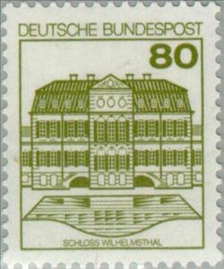 Stamp, Wilhelmsthal Castle, Germany, Federal Republic,  , Castles, Buildings