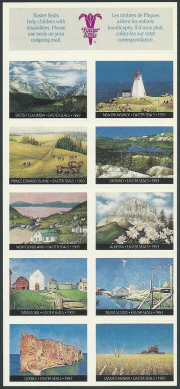 Easter Seals 1993 Provinces