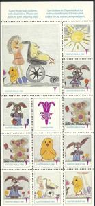 Mini Sheet, Easter Seals 1994 Childrens Drawings, Canada,  , Charity, Children, Disabled, Drawings, Easter