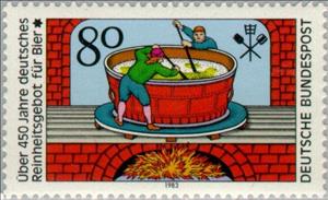 Stamp, Reinheitsgebot, Germany, Federal Republic,  , Industry, Anniversaries and Jubilees