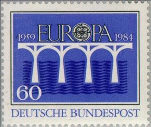 Stamp, C.E.P.T.- Bridge, Germany, Federal Republic,  , Postal Services, Postal Unions, C.E.P.T., Europe, Bridges