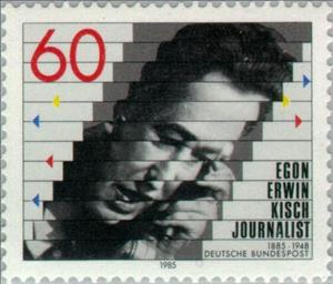 Stamp, Kisch, Egon Erwin, Germany, Federal Republic,  , Famous People, Authors, Commemoration