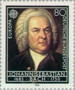 Stamp, Johann Sebastian Bach, Germany, Federal Republic,  , Famous People, Postal Services, Postal Unions, Music, C.E.P.T., Europe, Composers