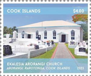 Stamp, Ekalesia Arorangi Church, Arorangi, Cook Islands,  , Churches - Cathedrals - Basilicas - Chapels