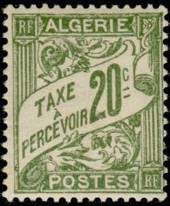 Stamp, Type Duval, Algeria,  