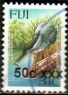 Stamp, Mangrove Heron (Butorides striatus diminutus), Fiji,  , Animals (Fauna), Birds