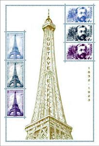 Mini Sheet, Gustav Eiffel, Engineer, France,  , Engineers, Famous People, Towers