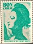 Stamp, Readers Digest Bon Cadeau. Mariannne Liberté, France,  , Presents / Gifts, Women