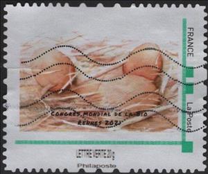 Stamp, Congres Mondial de la Bio Rennes 2021, France,  , Conferences, Eggs
