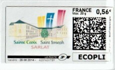 Stamp, Sainte Croix Saint Joseph Sarlat, France,  , Schools