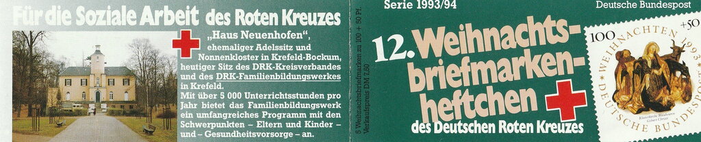 Booklet, Booklet-Birth of Christ, Germany, Federal Republic,  , Animals (Fauna), Biblical Accounts, Bulls and Cows, Cattle, Christmas, Feasts, Mammals, Religion
