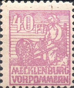 Stamp, Last serie, Germany, Soviet Occ. of Mecklenburg-Vorpommern,  , Agriculture